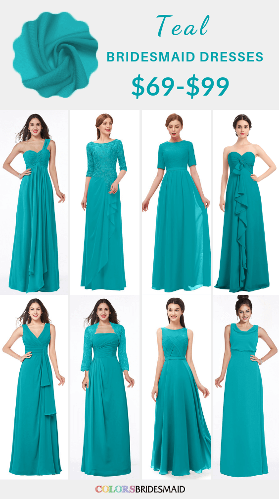 ColsBM blue teal bridesmaid dresses