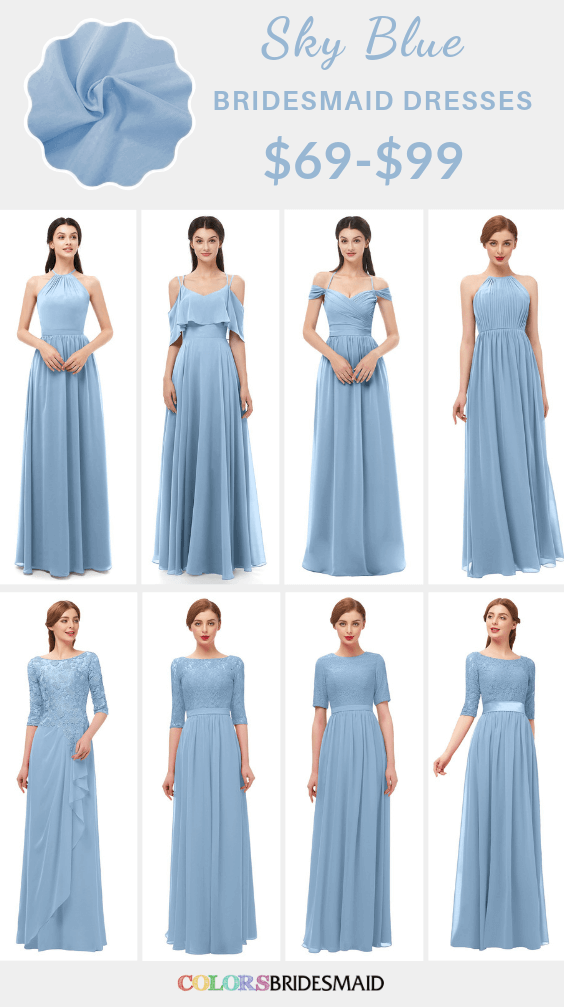 ColsBM sky blue bridesmaid dresses