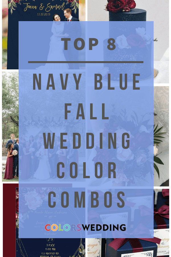 top navy blue fall wedding color combos