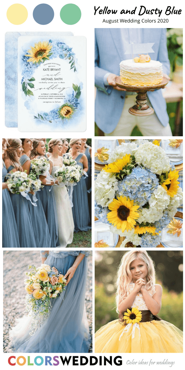 August clearance wedding colors