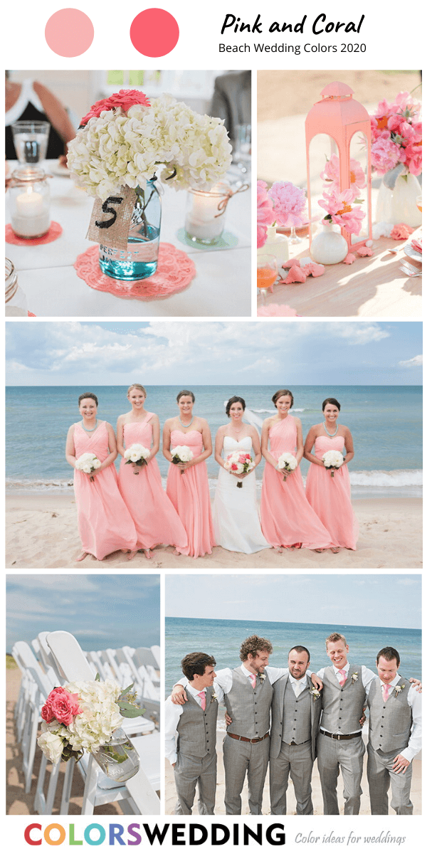 Top 8 Beach Wedding Color Combos for 2020: Pink + Coral