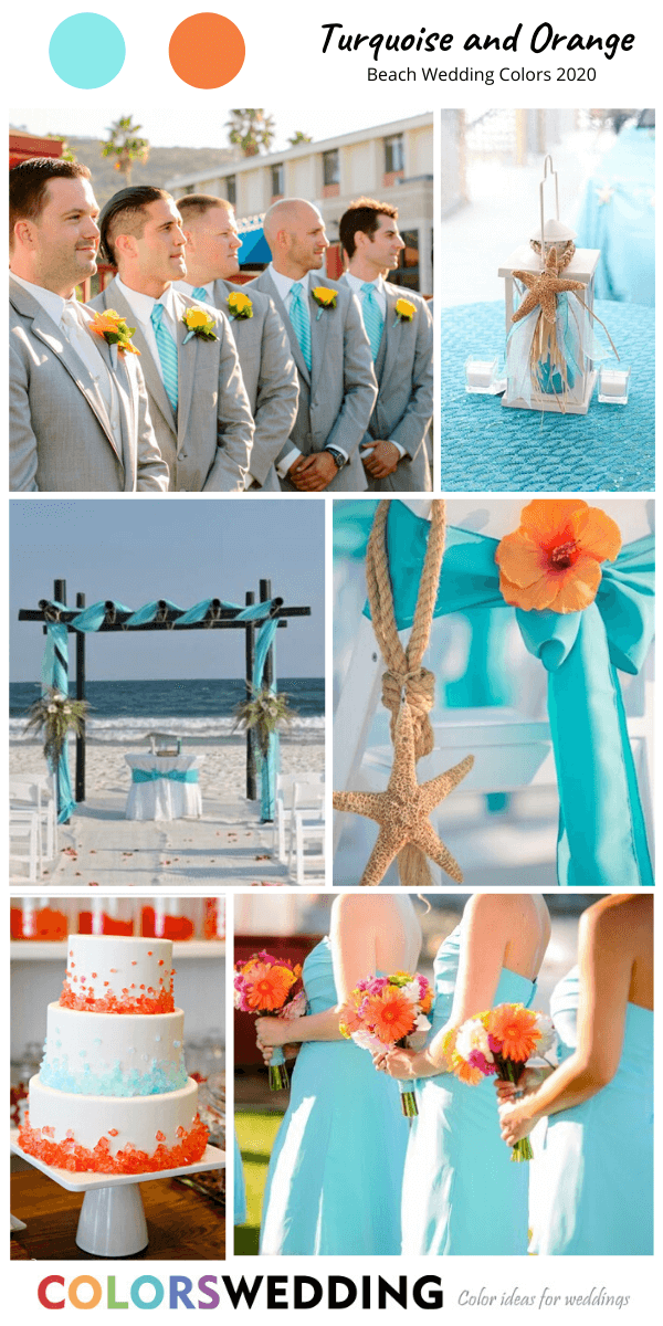 Top 8 Beach Wedding Color Combos for 2020: Turquoise + Orange