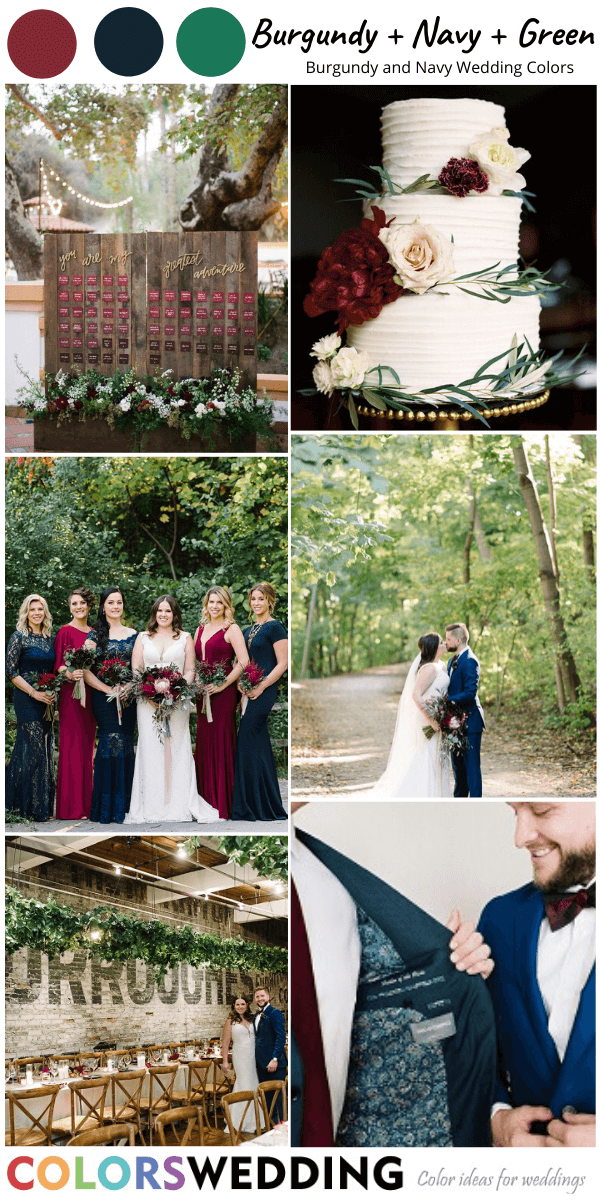 burgundy and navy wedding colors burgundy navy green