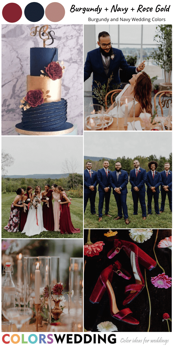 burgundy and navy wedding colors burgundy navy rose gold