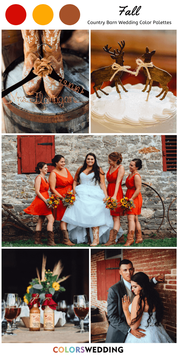 Top 8 Country Barn Wedding Color Palettes: Fall