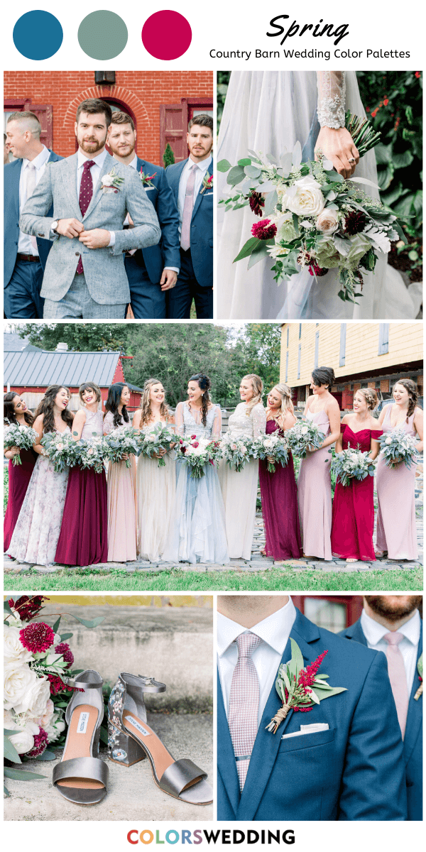 Top 8 Country Barn Wedding Color Palettes: Spring