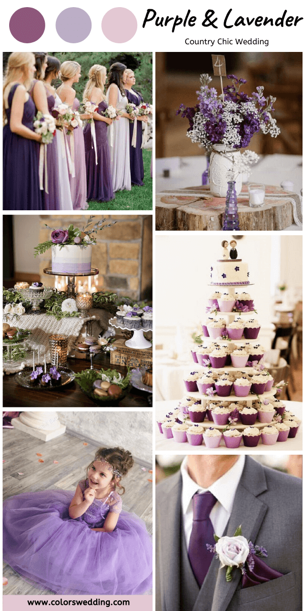country chic wedding purple and lavender