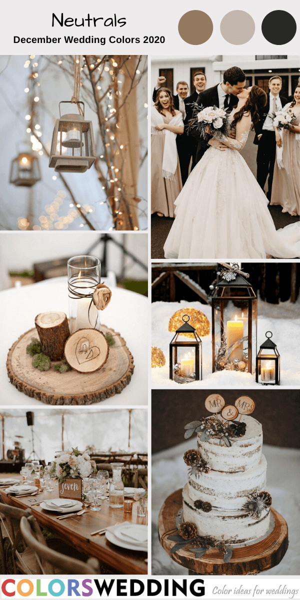 december wedding colors 2020 neutrals