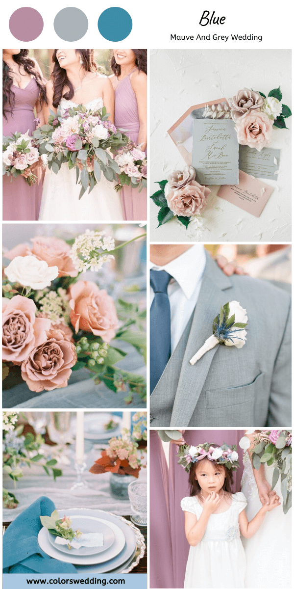 mauvegrey/mauve and grey wedding blue