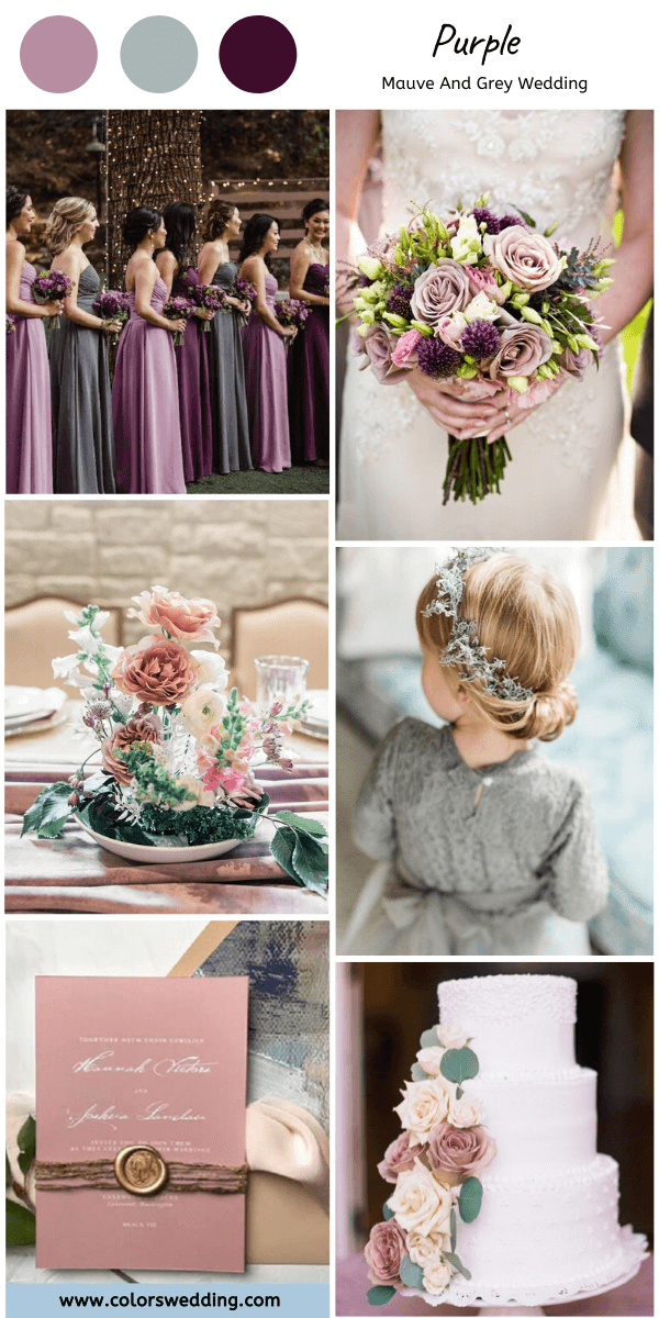 Colors Wedding  Best 8 Mauve and Grey Wedding Color Ideas