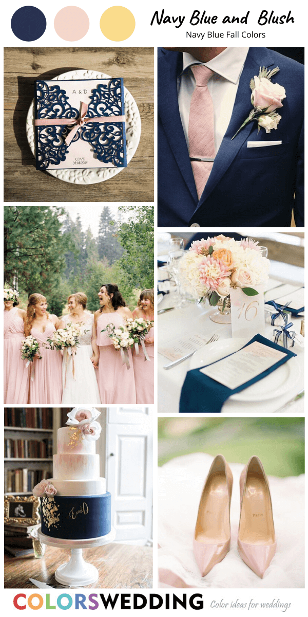 navy navy blue fall wedding colors navy blue and blush