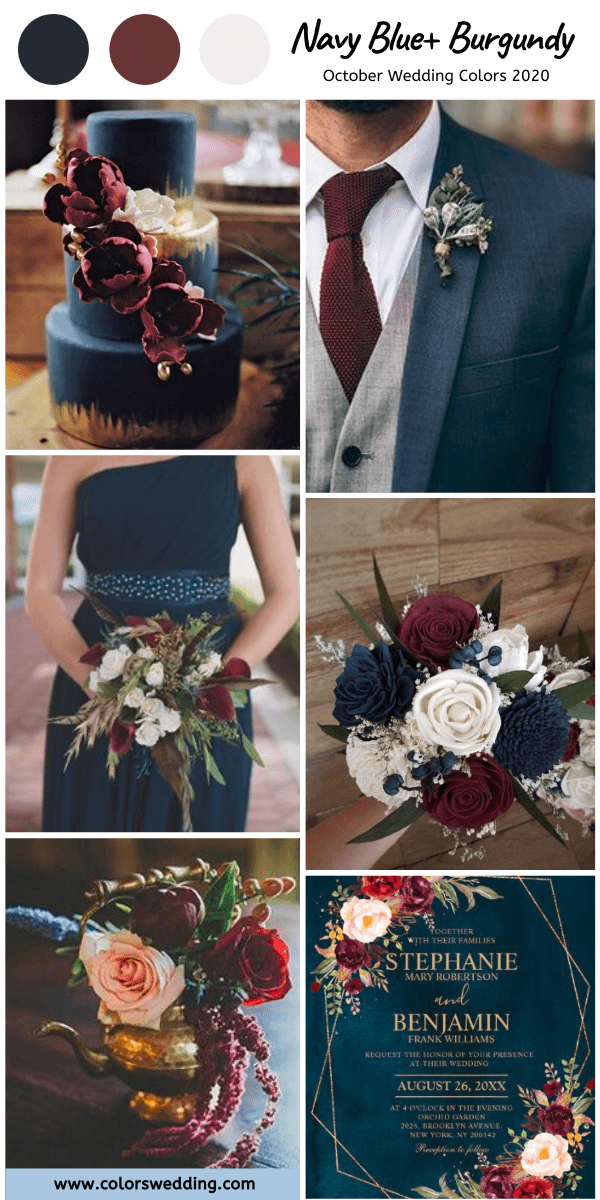 Colors Wedding | 8 Fantastic October Wedding Color Combos for 2020