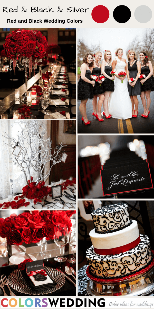 red and black wedding colors red black and silver
