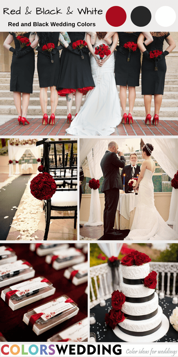 red and black wedding colors red black and white