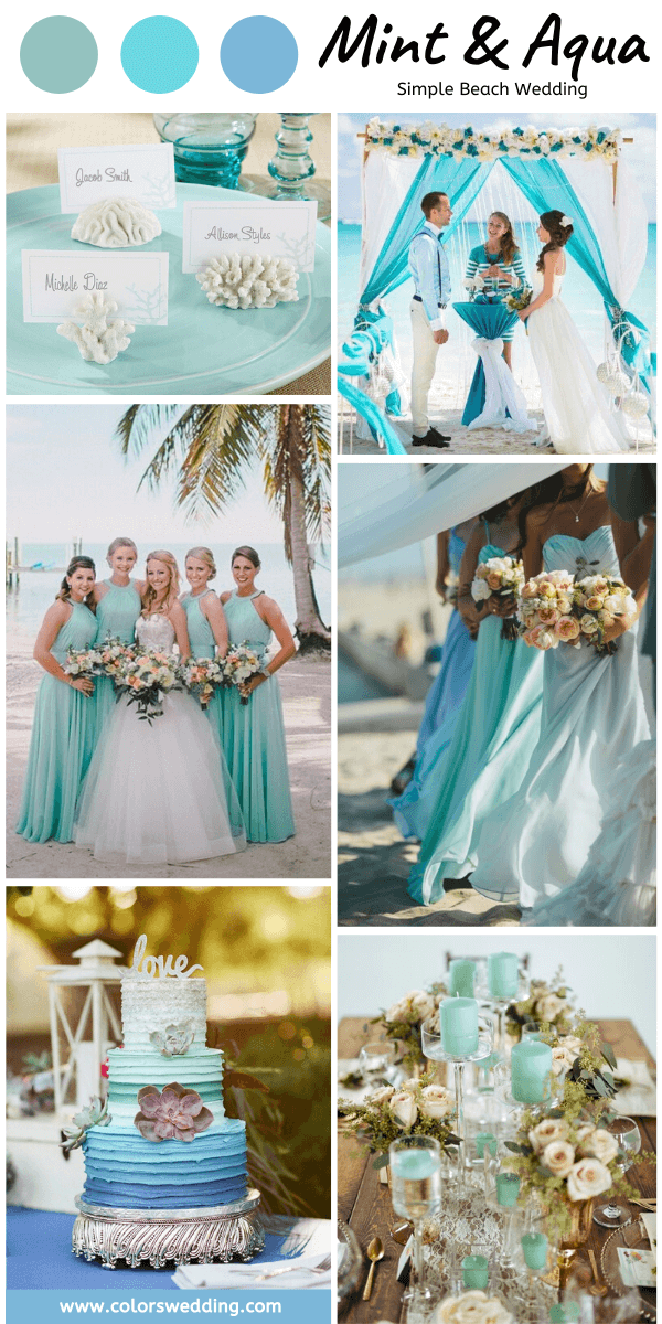 Colors Wedding | Best 8 Simple Beach Wedding Color Combos