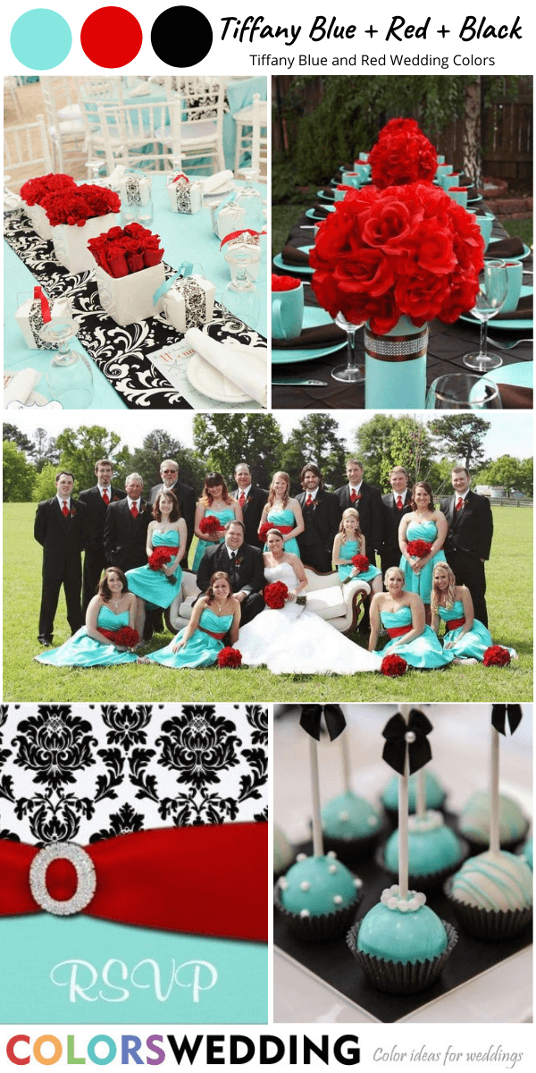 tiffany blue and red wedding colors tiffany blue red and black