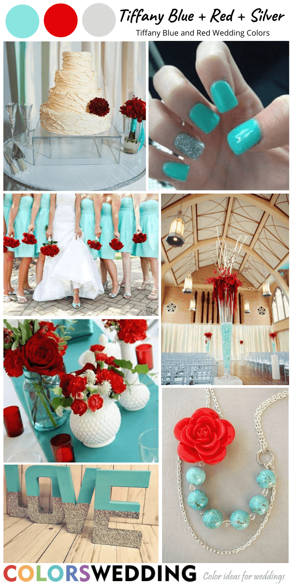 tiffany blue and red wedding colors tiffany blue red and silver