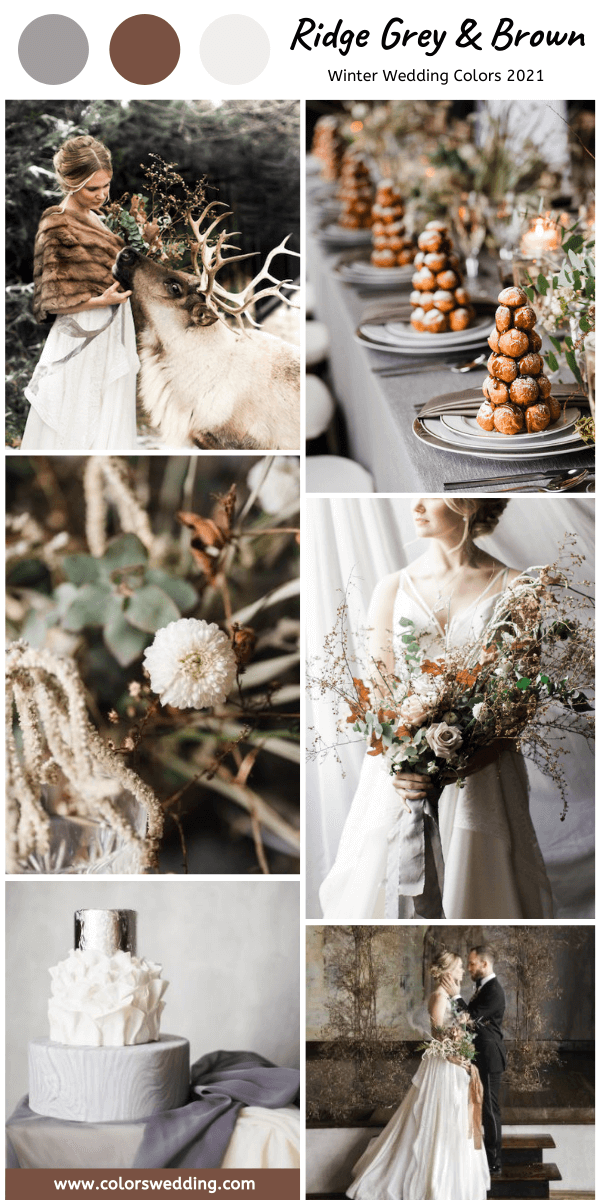 Winter Wedding Color Palettes for 2021