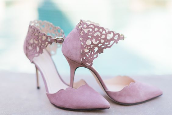 mauve wedding heels for mauve and sage green spring wedding 2021