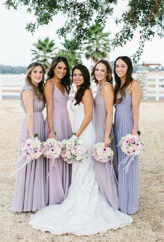 lavender and lilac bridesmaid dresses for lavender and greennery spring wedding 2021