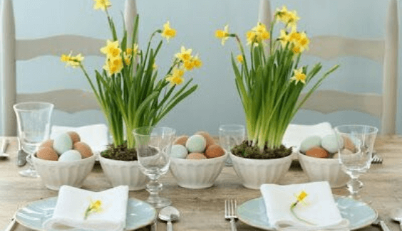 green yellow table decorations for yellow and green summer wedding 2021