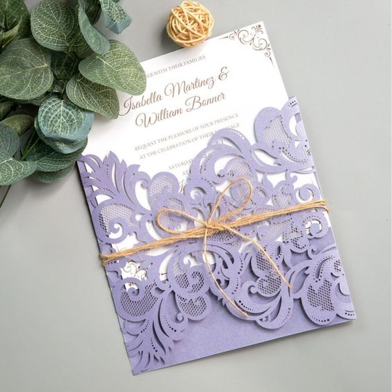 lavender wedding invites for lavender and gray summer wedding 2021