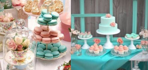 teal coral wedding cupcake macaroon for teal and coral summer wedding 2021