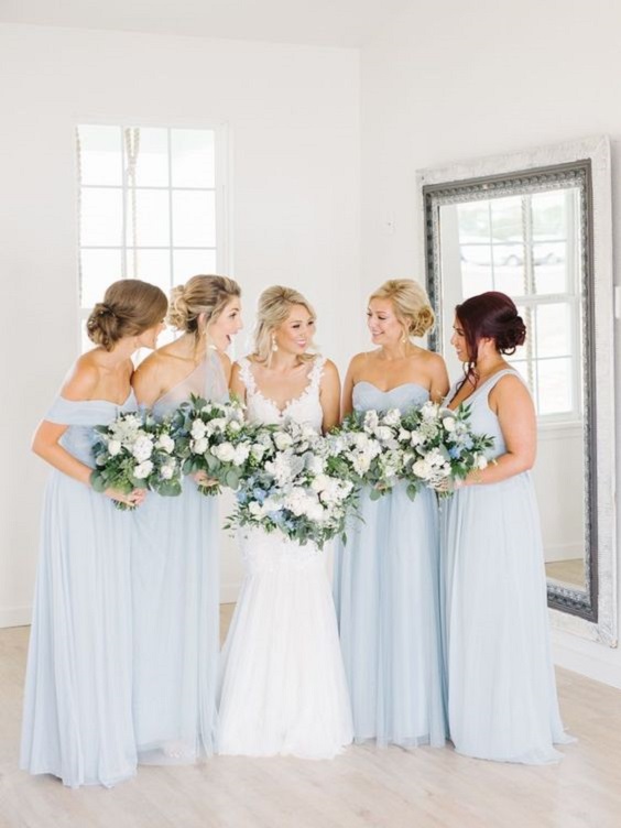light blue bridesmaid dresses for summer wedding color 2021