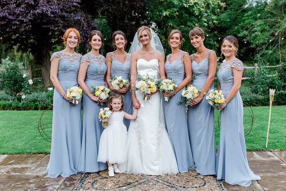 light blue bridesmaids dresses for light blue and yellow summer wedding 2020