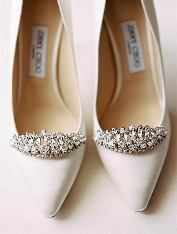 Wedding shoes for White, Black and Silver Grey Winter Wedding 2020