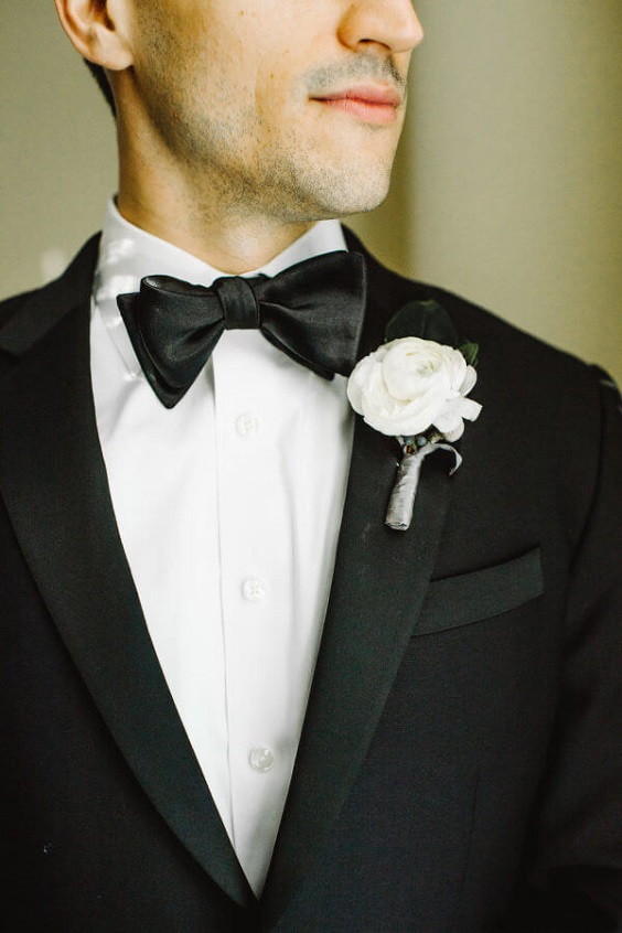 Groom attire for Dusty Blue, Black and Silver Grey Winter Wedding 2020