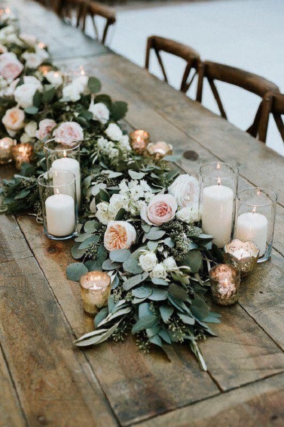 dusty rose and sage green centerpieces for dusty rose and sage green fall wedding 2020