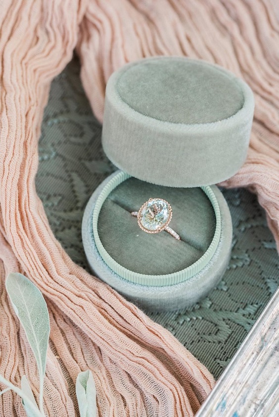 wedding ring for dusty rose and sage green fall wedding 2020