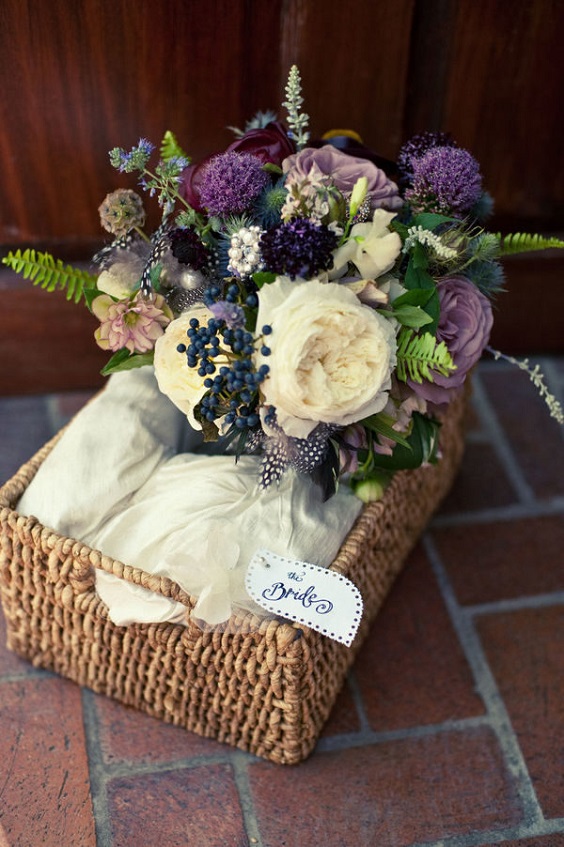 lilac and navy flowers for plum lilac and navy fall wedding 2020