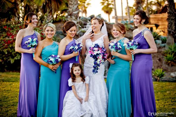 purple bridesmaid dresses blue bridesmaid dresses for purple and blue august wedding color 2020