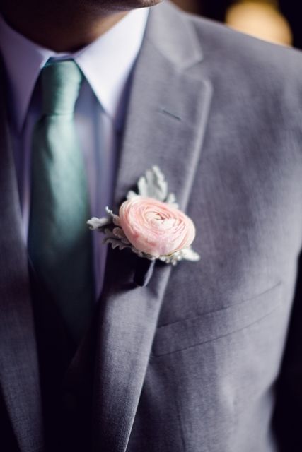 mint men tie blush corsage for mint and blush august wedding color 2020