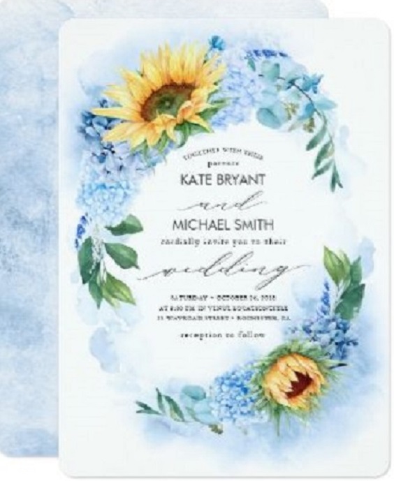 yellow and dusty blue wedding invites for yellow and dusty blue august wedding color 2020