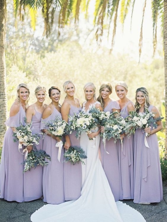 lavender color bridesmaid dresses