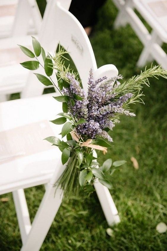 wedding aisle decoration for lavender and green august wedding color 2020