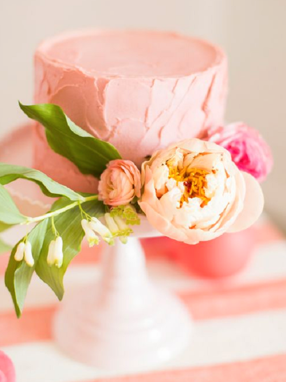 peach wedding cake for peach and yellow april wedding 2020
