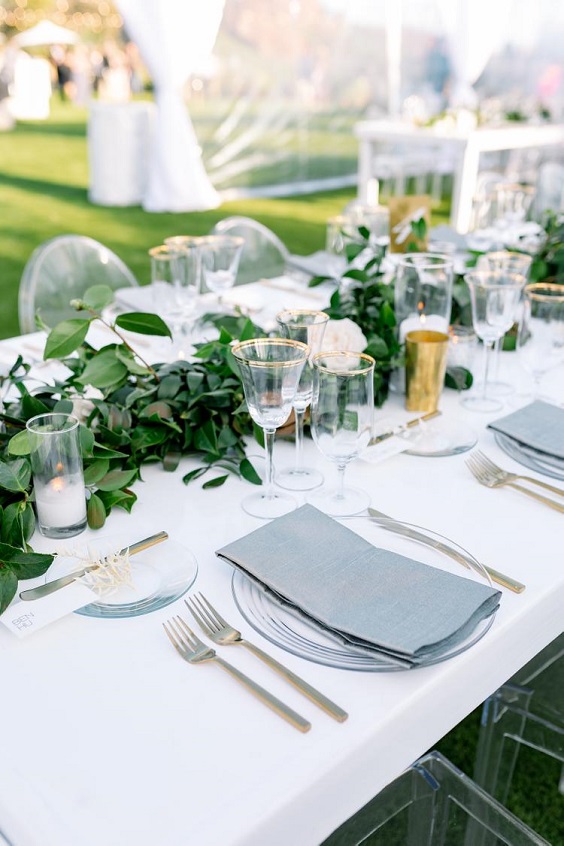dusty blue napkin for dusty blue and green april wedding 2020