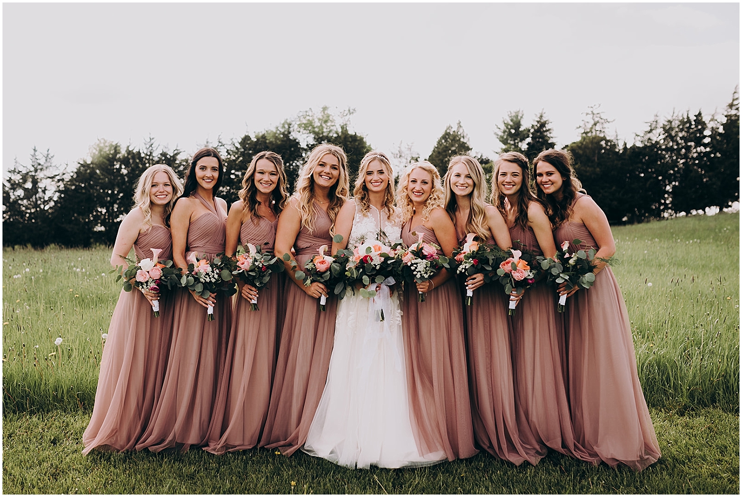 dusty pink bridesmaid dresses