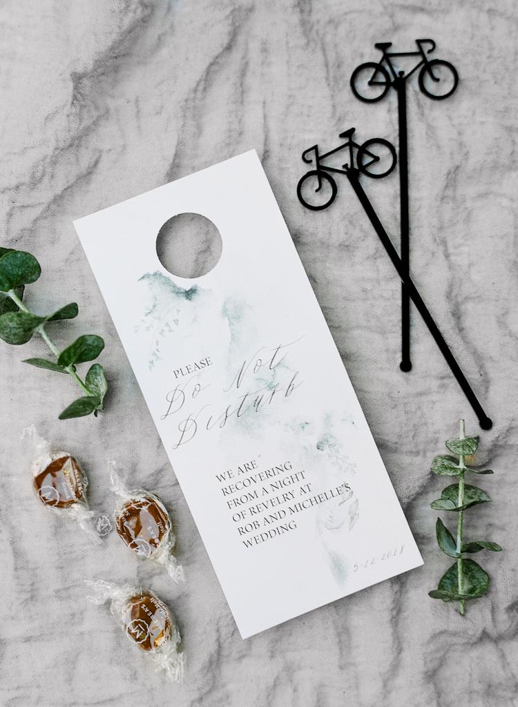 black and white invitation set for black and green april wedding 2020