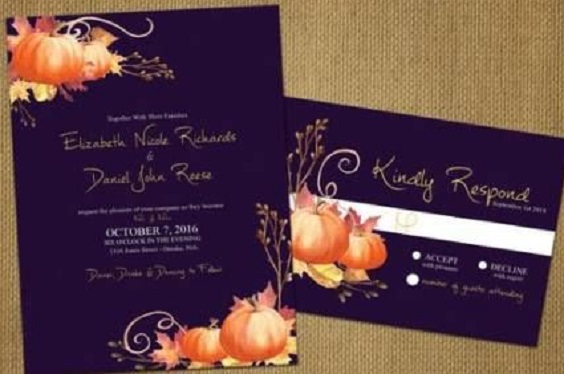 dark purple wedding invitations for dark purple orange october wedding colors 2020