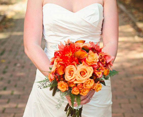 tangerine orange bouquets bridal gown for tangerine and orange october wedding colors 2020