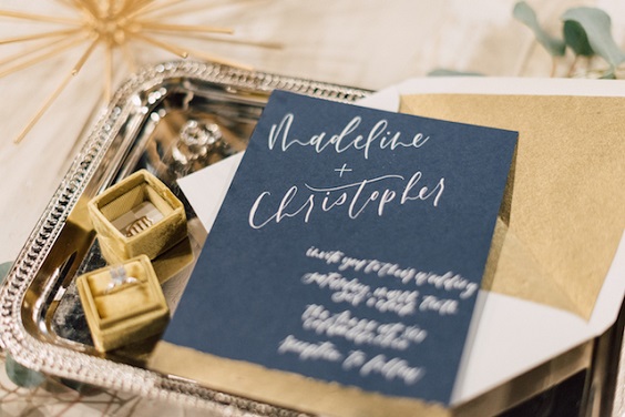 navy blue and gold invitation for navy blue and gold december wedding 2020