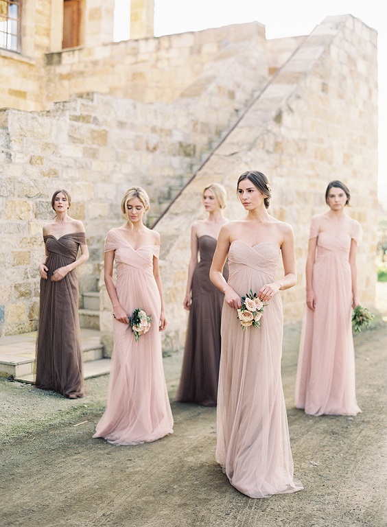 dusty rose bridesmaid dresses for dusty rose and green march wedding color 2021