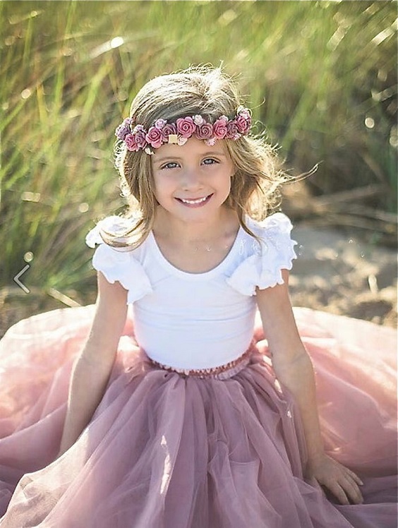 mauve flower girl dress for mauve and green march wedding color 2021