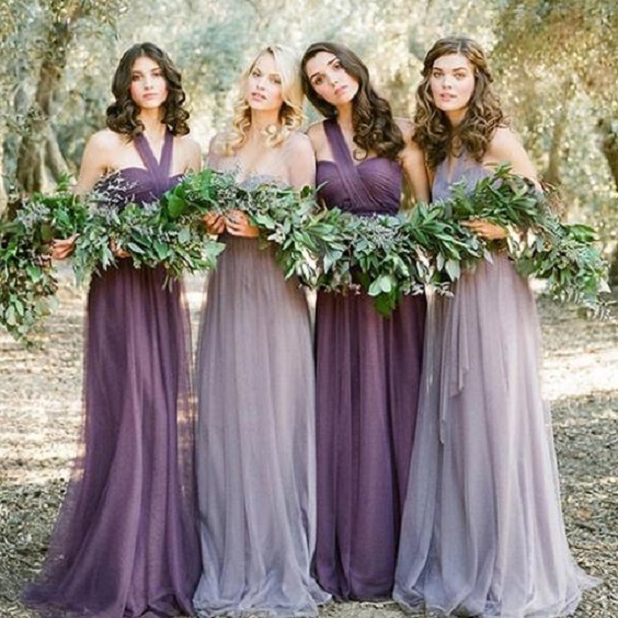 plum and grey bridesmaid dresses for plum and grey march wedding color 2021