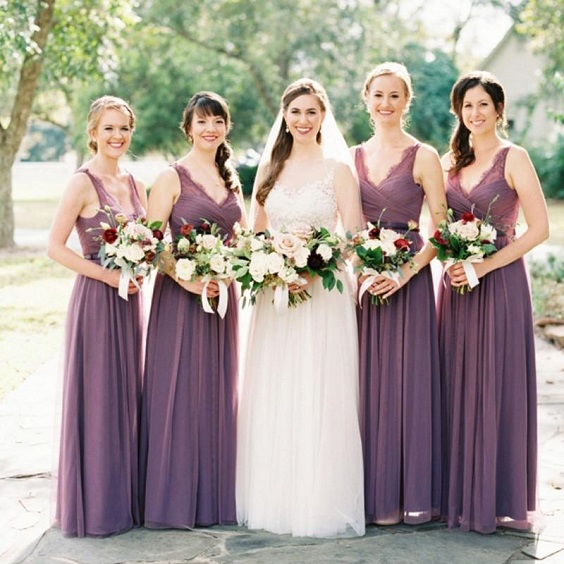 lavender bridesmaid dress for amethyst and lavender september wedding color 2020